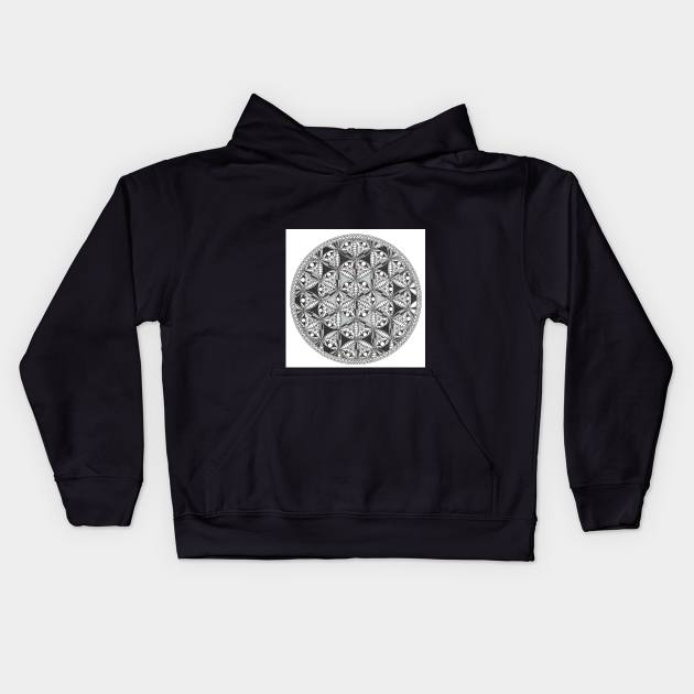 Flower of Life Mandala Kids Hoodie by ink.by.shweta